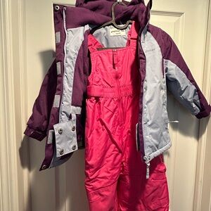 Pink and Purple Snowsuit Set